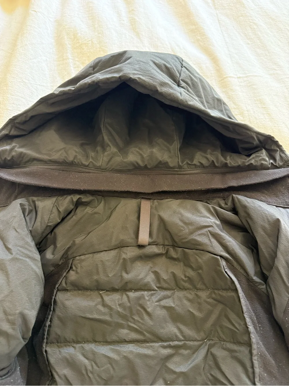 lululemon down for it all Women's Black Quilted Hooded Jacket